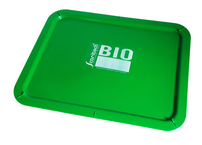Couvercle rectangle 20L vert logo BIO